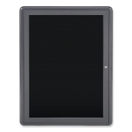 Enclosed Letterboard, 24.13 X 33.75, Gray Powder-Coated Aluminum Frame
